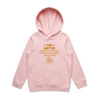 You Matter, Physics Pun - Kids Hoodie Pink Kids Hoodie Printed In Australia Science