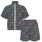 Video Game Women's Windbreaker Short Set Women's Windbreaker Short Set Games Printed Offshore Retro
