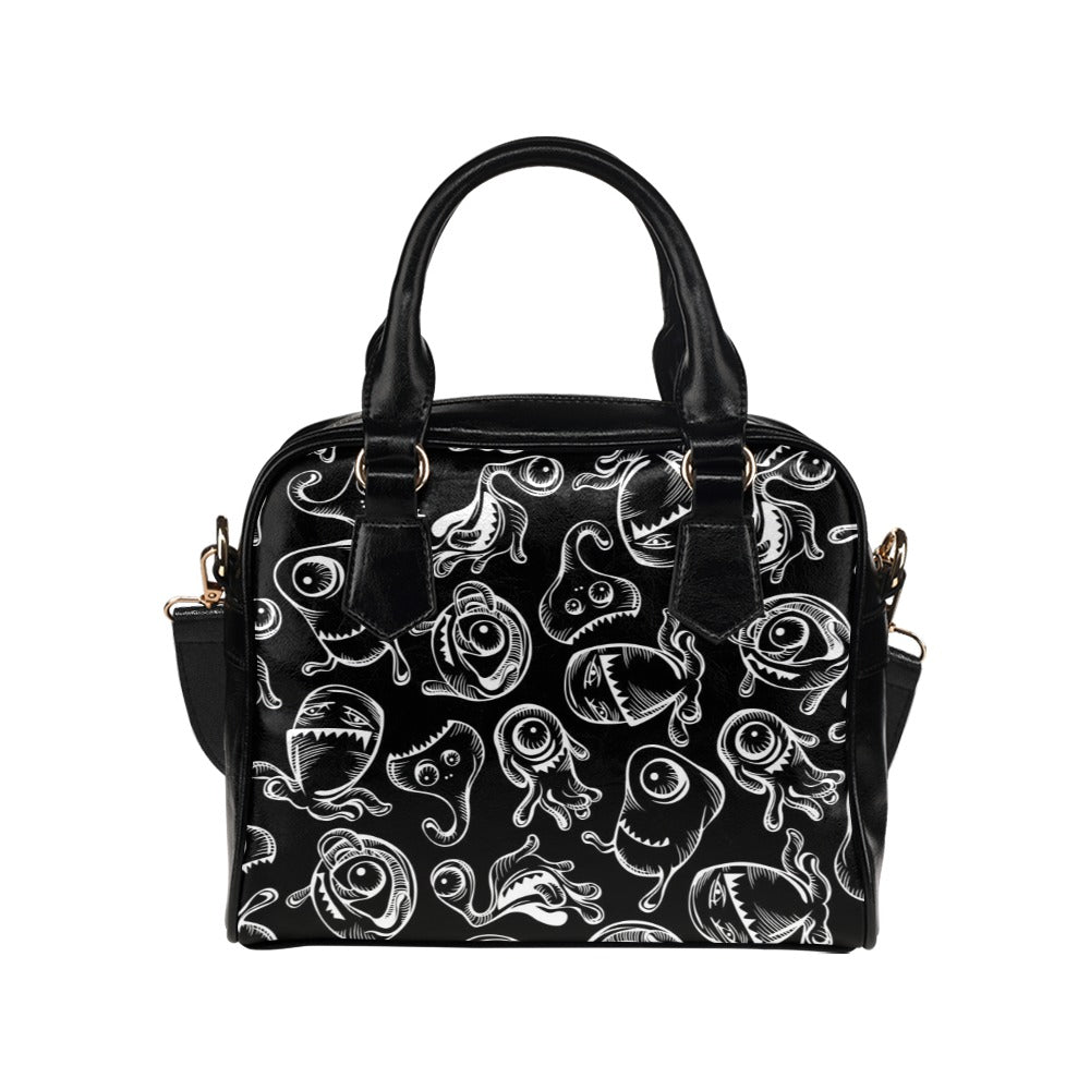 Monsters In Black And White - Shoulder Handbag (Model 1634) One size Shoulder Handbags (1634)