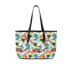 Surfing Safari PU Leather Tote Bag Large