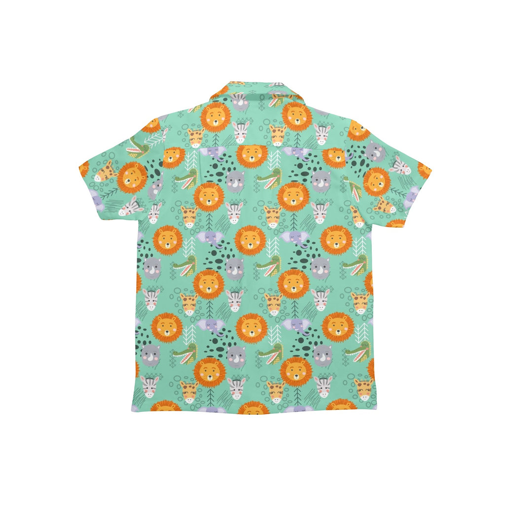 Safari Animals Junior Kids Hawaiian Shirt