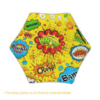 Comic Book Yellow Kids Safe Round Corner Umbrella Kids Safe Round Corner Umbrella comic Printed Offshore