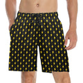 Yellow Lightning Men's Mid-Length Beach Shorts 5XL Men's Mid-Length Beach Shorts comic Printed Offshore
