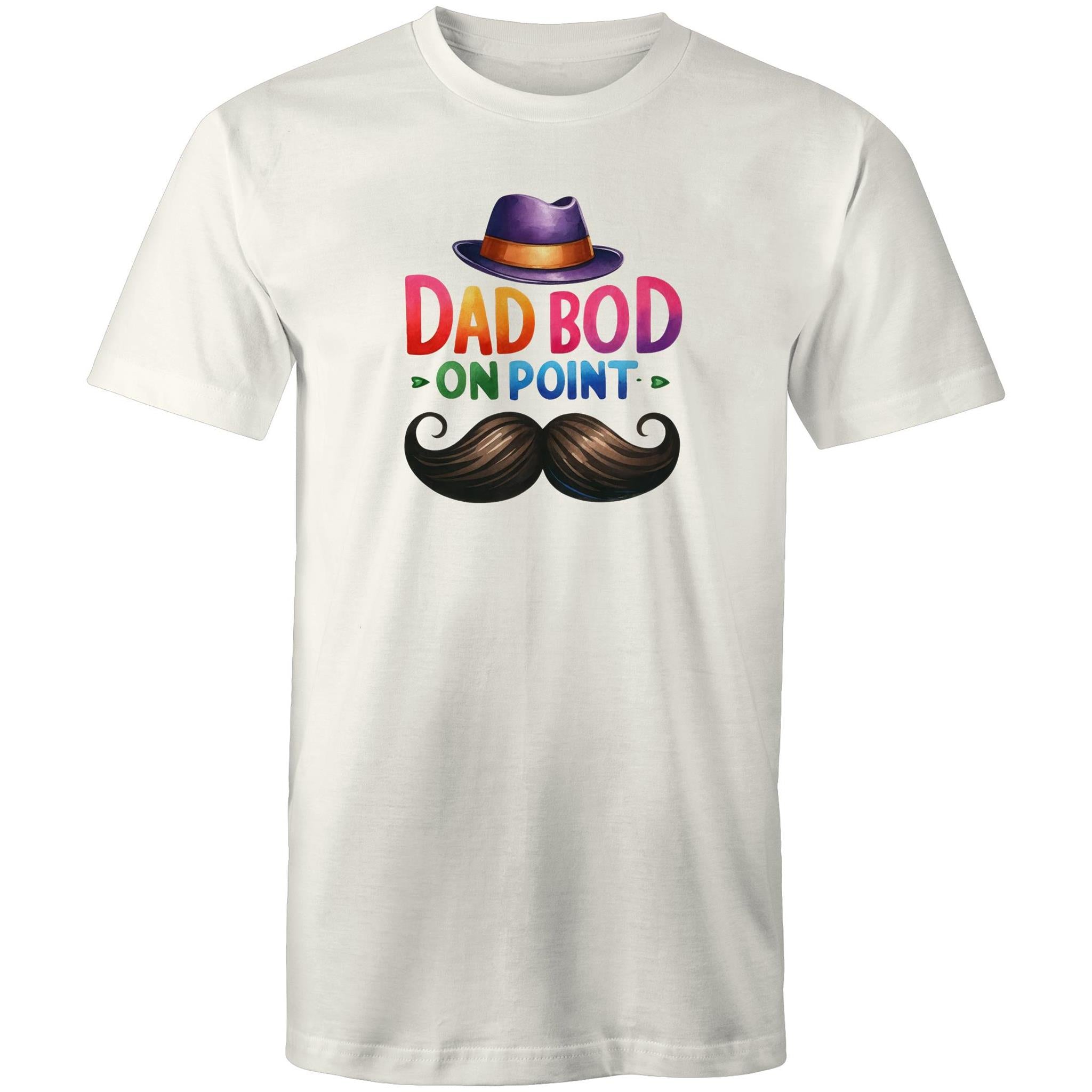 Dad Bod On Point - Mens T-Shirt Natural Mens T-shirt Dad Printed In Australia