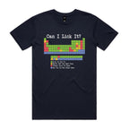 Periodic Table, Can I Lick It Men's AS Colour T-shirt Navy Mens T-shirt Printed In Australia Science