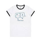 Ctr Z, I Take It Back, Computer Keyboard - Women's Ringer Tee White Black Womens Ringer T-shirt Printed In Australia Tech