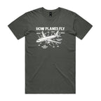 How Planes Fly Men's AS Colour T-shirt Charcoal Mens T-shirt Printed In Australia Science