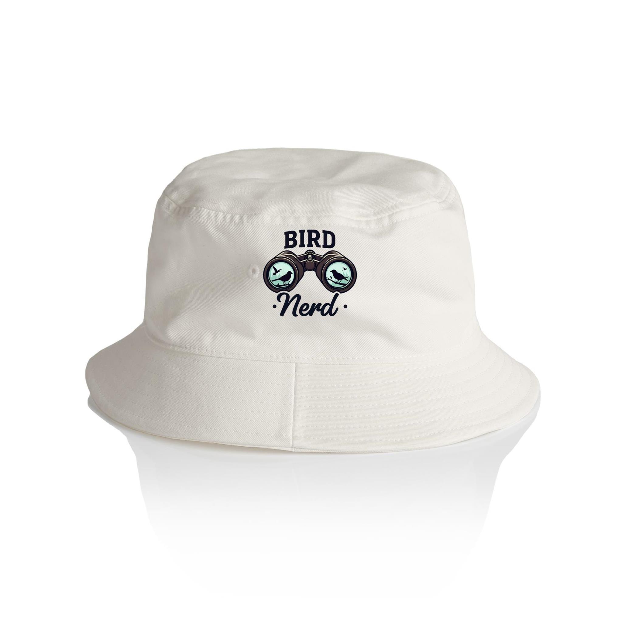 Bird Nerd - AS Colour Bucket Hat Ecru One Size As Colour Bucket Hat animal Printed In Australia