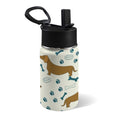 Dachshund Sausage Dog 12oz Kids Water Bottle with Straw Lid
