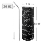 Equations 20oz Tall Skinny Tumbler with Lid and Straw