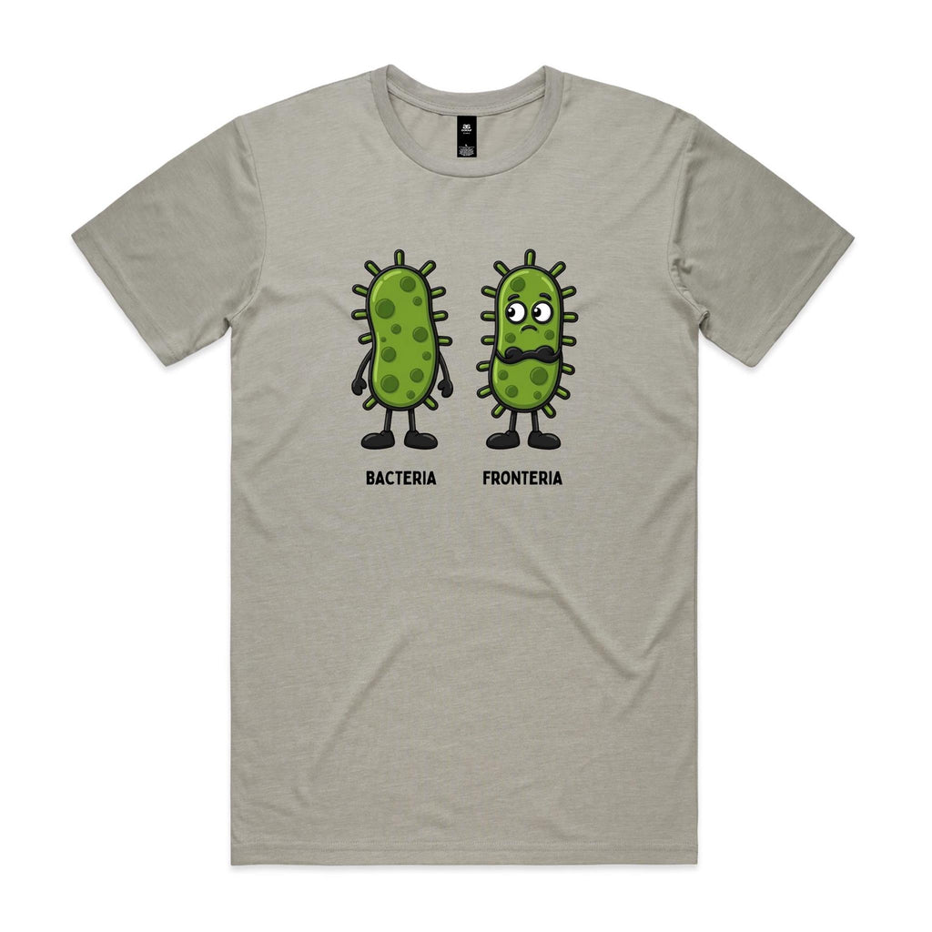 Bacteria Fronteria Men's AS Colour T-shirt Light Grey Mens T-shirt Printed In Australia Science