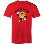 Keep On Moving - Mens T-Shirt Red Mens T-shirt Fitness Printed In Australia