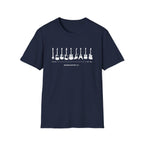 Guitar Timeline Unisex Softstyle T-Shirt Navy Unisex Adult T-shirt Australian Printer Music