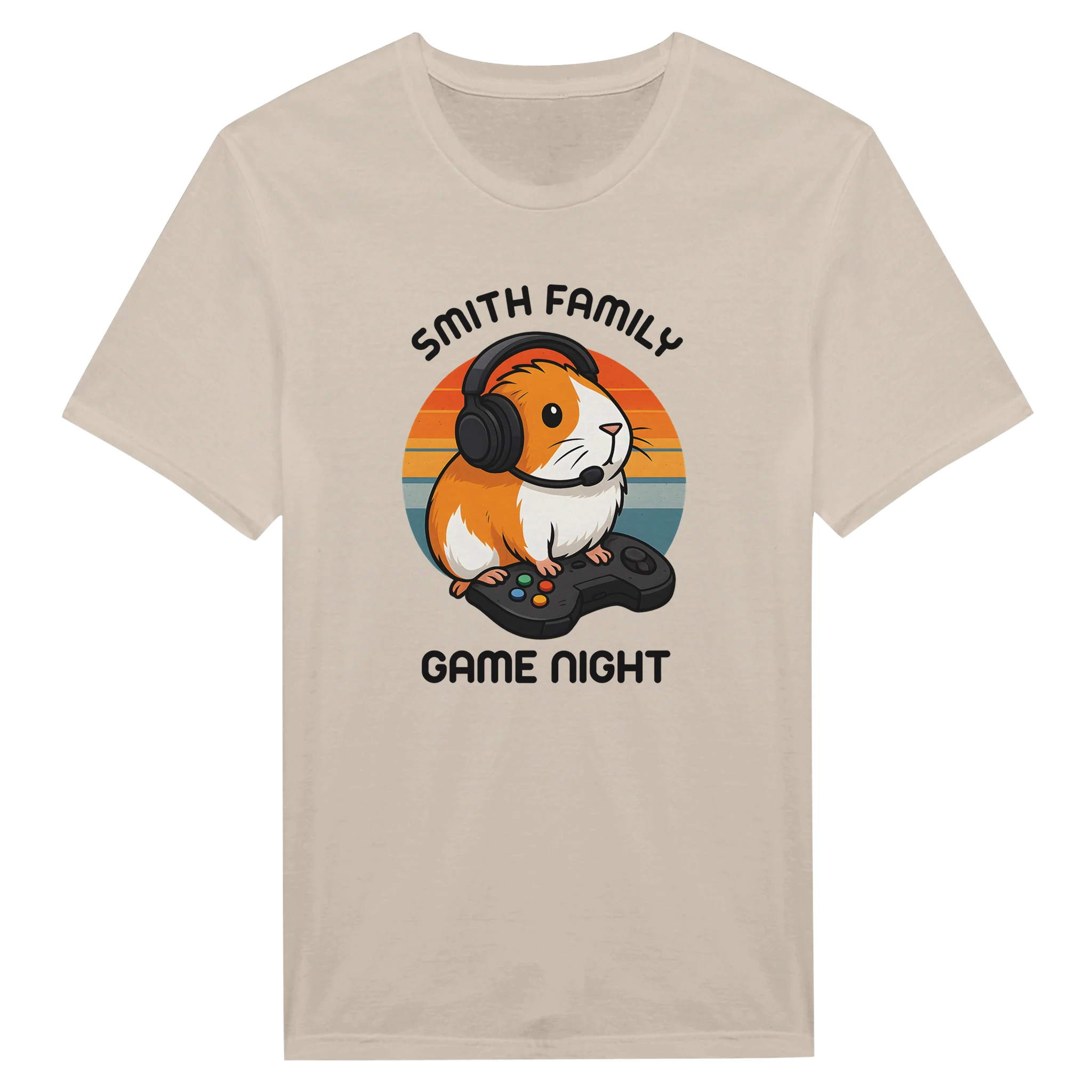 Family Game Night - Personalised T-shirt Sand S Personalised T-shirt customise Games Globally Fulfilled personalise