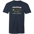 Adulting, One Star - Mens T-Shirt Navy Mens T-shirt Printed In Australia
