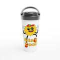 Stay Cool - White 15oz Stainless Steel Travel Mug Default Title Travel Mug Globally Fulfilled Retro Summer