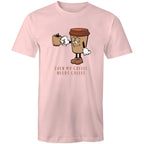 Even My Coffee Needs Coffee - Mens T-Shirt Pink Mens T-shirt Coffee Printed In Australia
