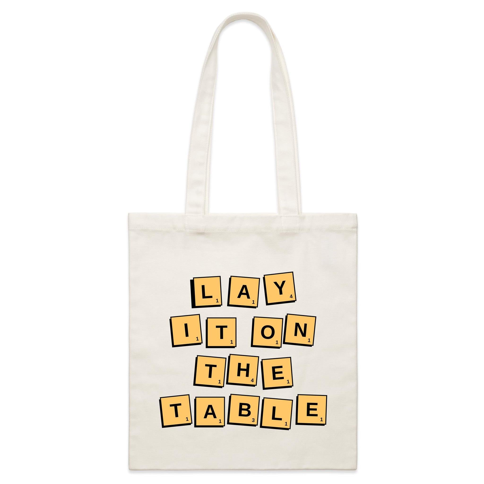 Lay It On The Table - Parcel Canvas Tote Bag Default Title Small Tote Bag Games Printed In Australia