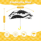 Black And White Dinosaurs Kids Safe Round Corner Umbrella Kids Safe Round Corner Umbrella animal Printed Offshore