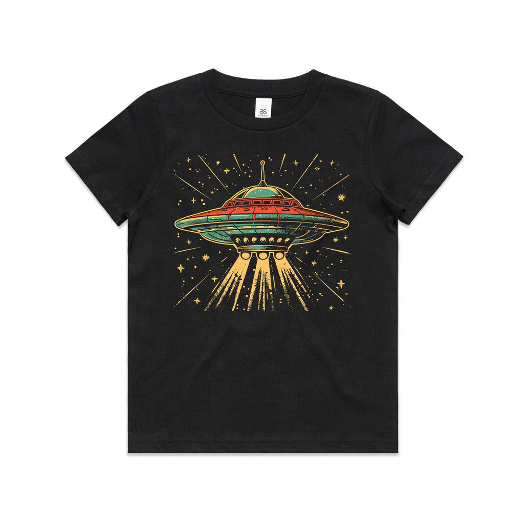 Retro UFO Kid's AS Colour T-shirt