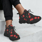 Cherries On Black Women's Twisted Sole Sneakers