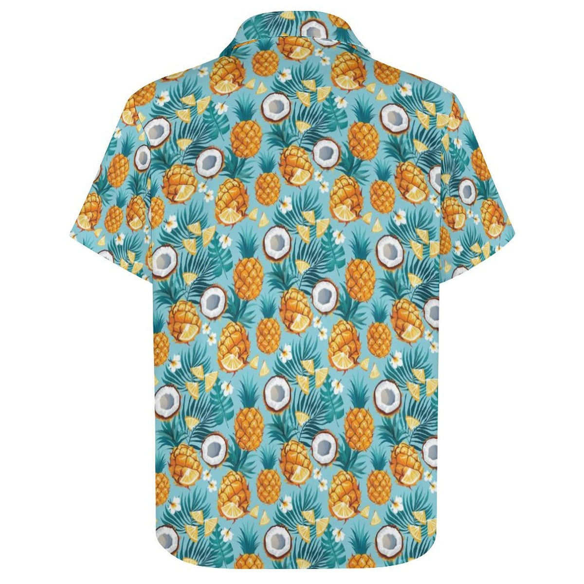 Pineapple Coconut Women's Collared Pocketless Short Sleeve Shirt