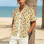 Graphic Floral Men's Crinkle Hawaiian Shirt