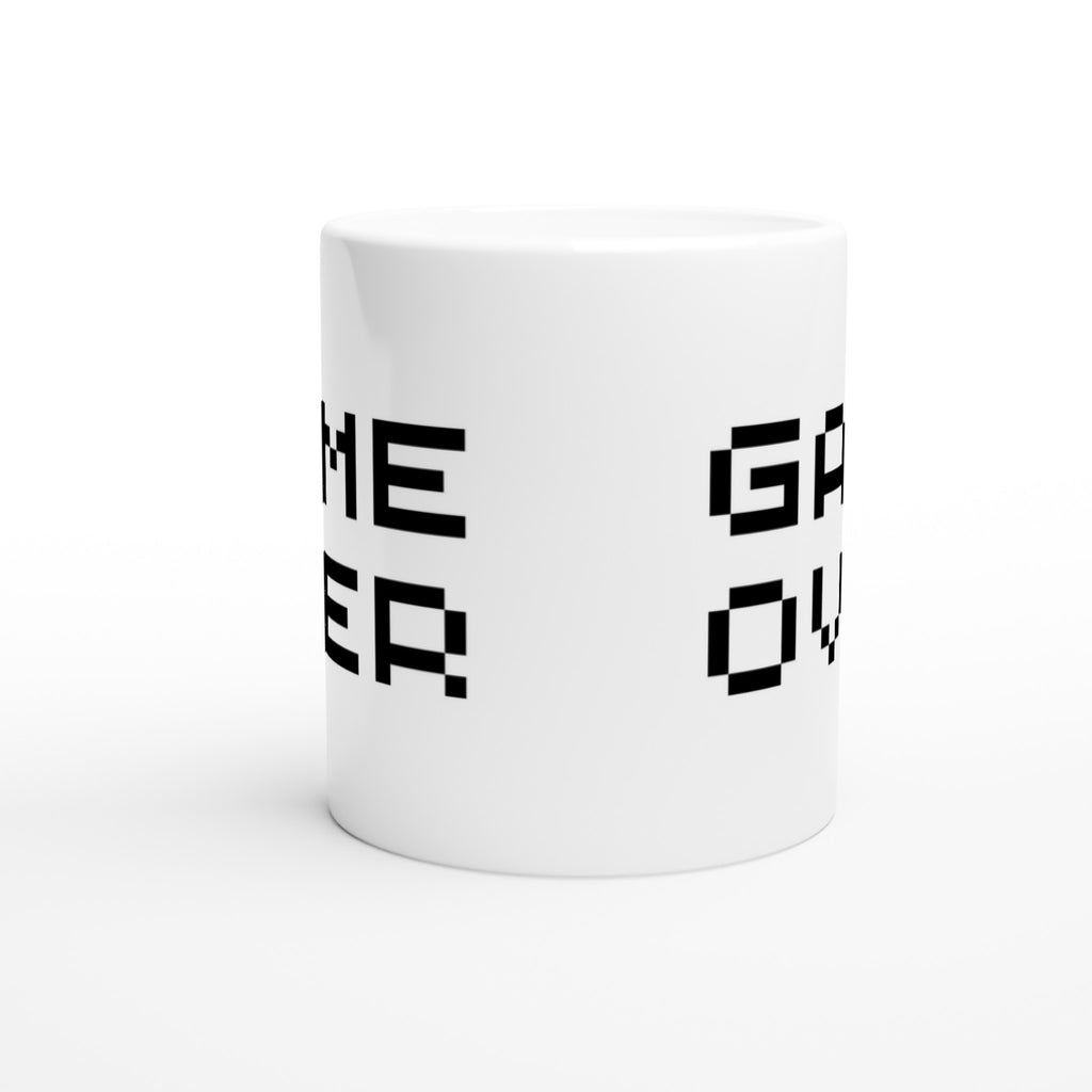 Game Over - White 11oz Ceramic Mug White 11oz Mug Games Globally Fulfilled