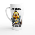 I Don't Know, I Just Work Here, Duck - White Latte 17oz Ceramic Mug Default Title Latte Mug animal Globally Fulfilled Work