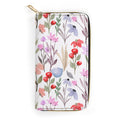 Watercolour Floral - PU Leather Wallet white 19.7x10.5cm Zippered Wallet / Purse Printed Offshore