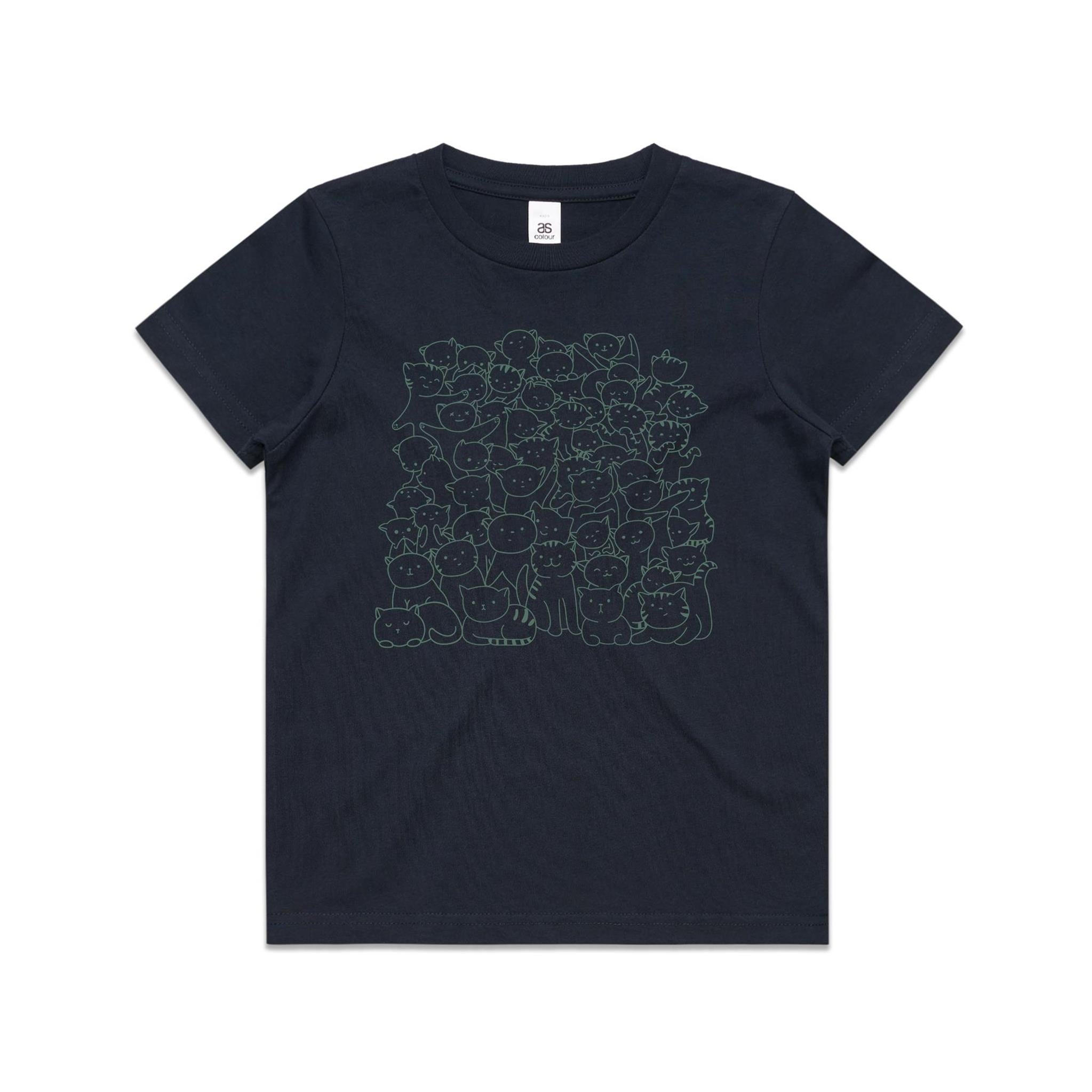 Lots And Lots Of Cats Kid's AS Colour T-shirt
