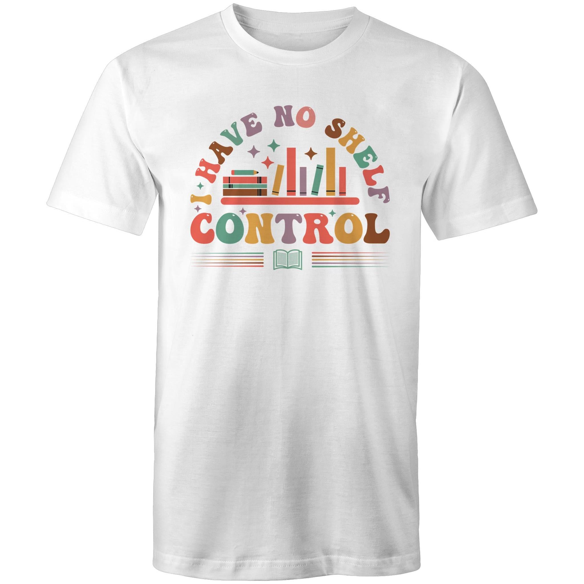 I Have No Shelf Control, Books - Mens T-Shirt White Mens T-shirt Printed In Australia Reading