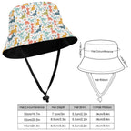 Cute Colourful Dinosaurs - Kids Bucket Hat