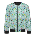Australian Birds Men's Casual Zip‑Up Bomber Jacket