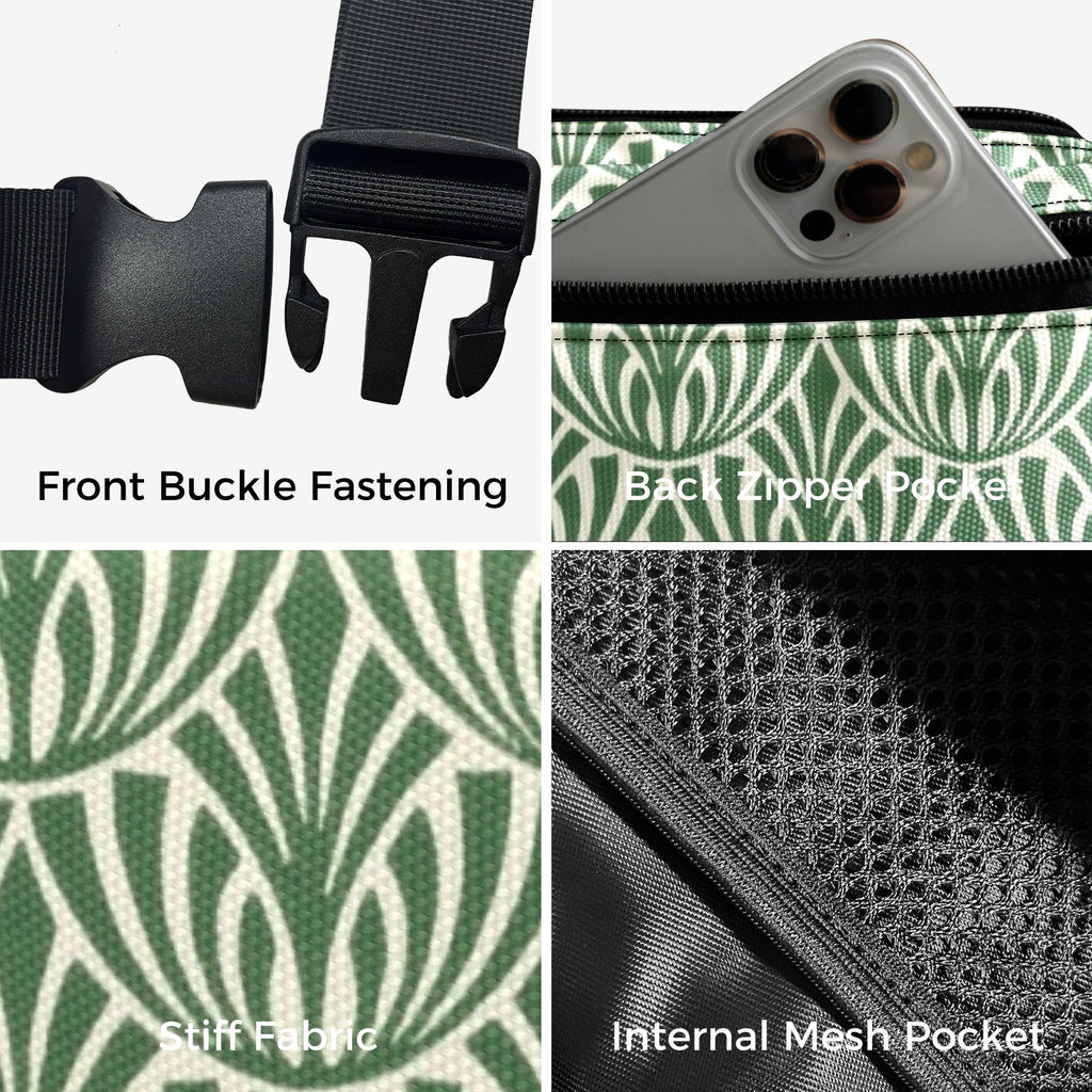 Green Pattern - Belt Bag