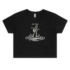 I'm Fine Drowning Thumbs Up Women's As Colour Crop Tee