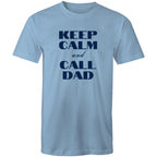 Keep Calm And Call Dad - Mens T-Shirt Carolina Blue Mens T-shirt Dad Printed In Australia