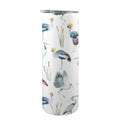 Crane Birds 20oz Tall Skinny Tumbler with Lid and Straw One Size 20oz Tall Skinny Tumbler with Lid and Straw Birds Printed Offshore