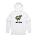 Cell-fie Cell Selfie Men's AS Colour Hoodie White Mens Hoodie Printed In Australia Science