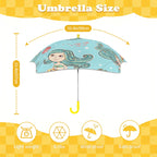 Mermaids Kids Safe Round Corner Umbrella Kids Safe Round Corner Umbrella Ocean Printed Offshore