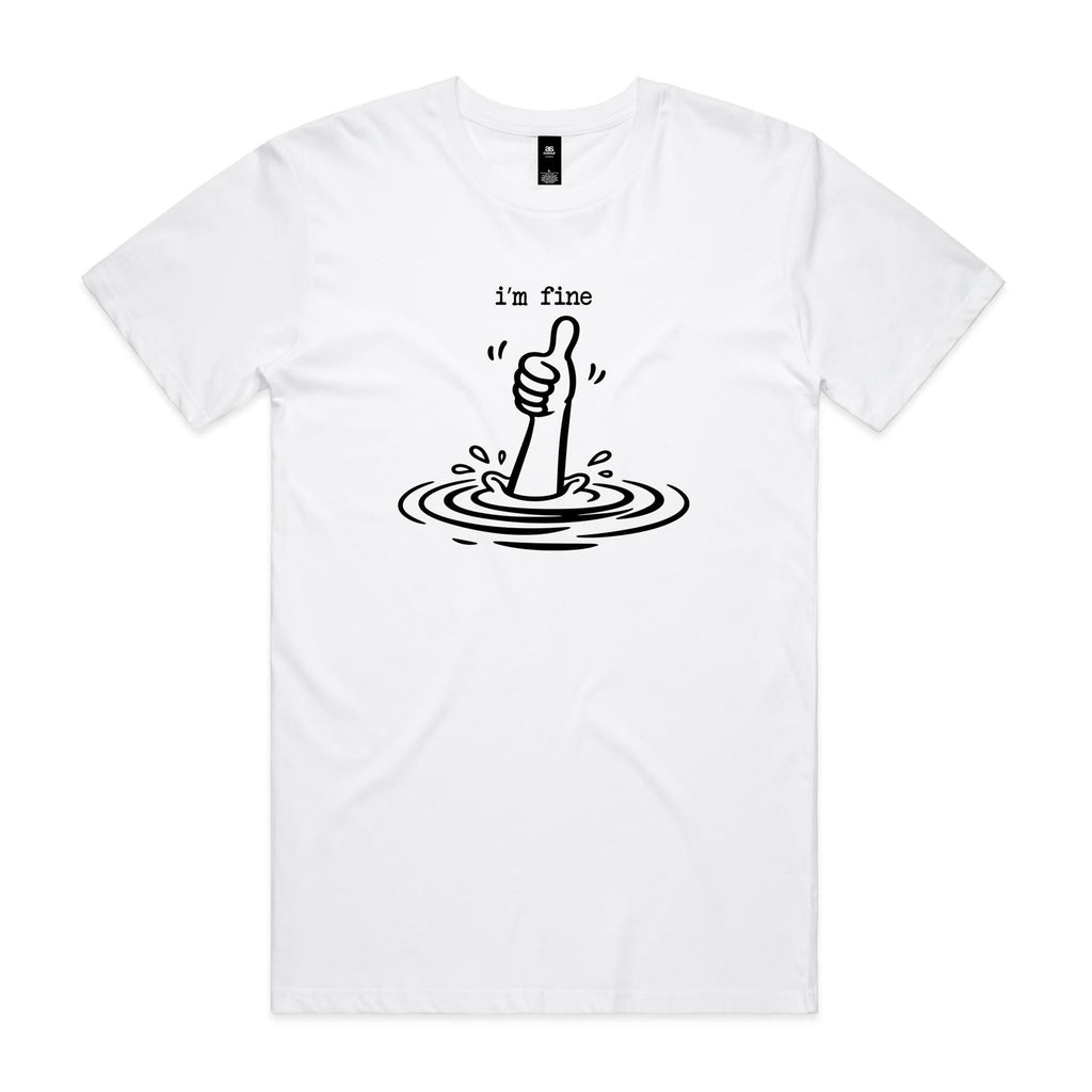 I'm Fine Drowning Thumbs Up Men's AS Colour T-shirt