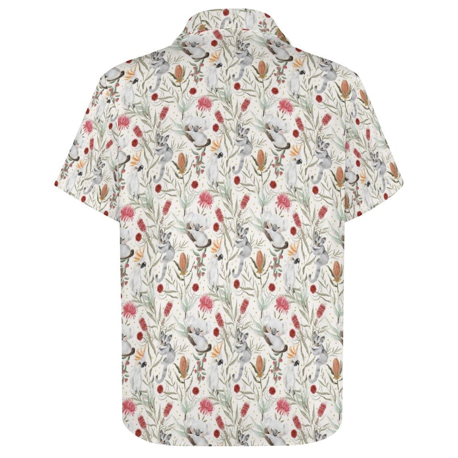 Australian Plants And Animals Women's Short-Sleeve Button Up Shirt Women's Short-Sleeve Button Up Shirt animal Plants Printed Offshore