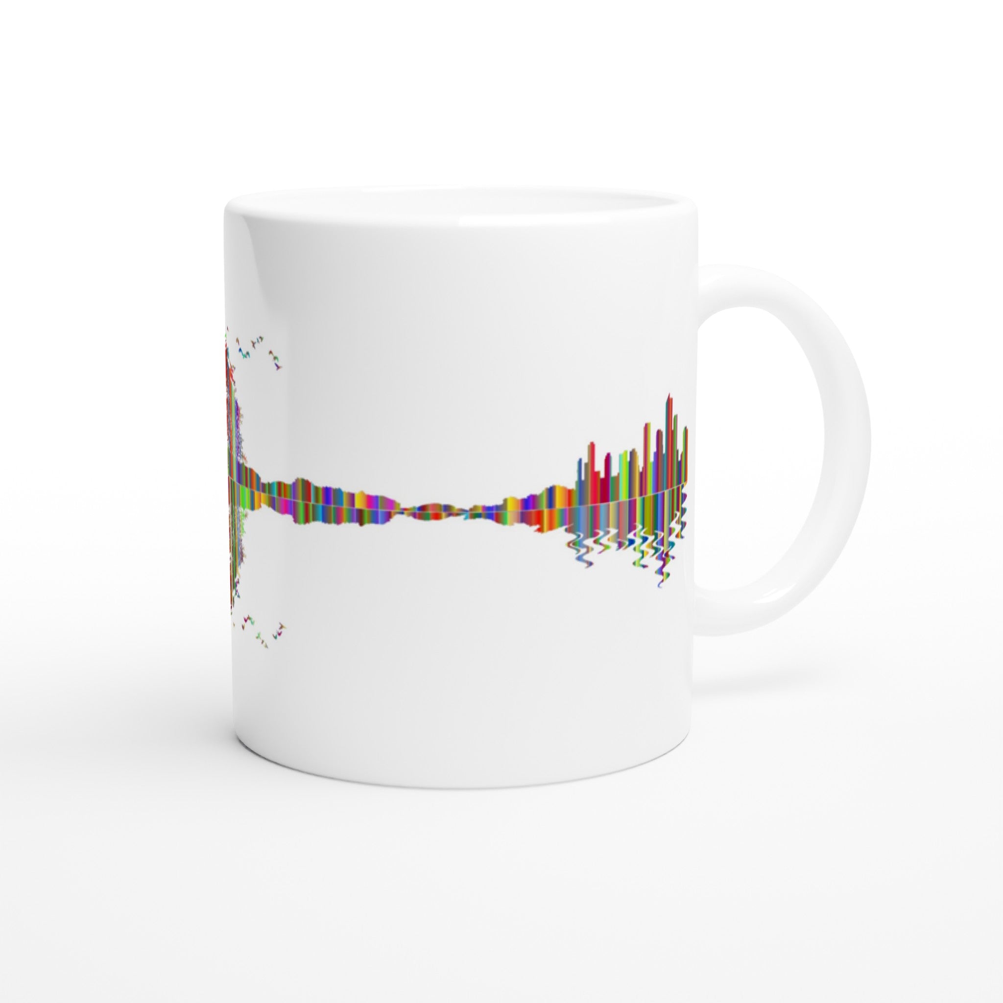 Guitar Reflection In Colour - White 11oz Ceramic Mug White 11oz Mug Globally Fulfilled Music