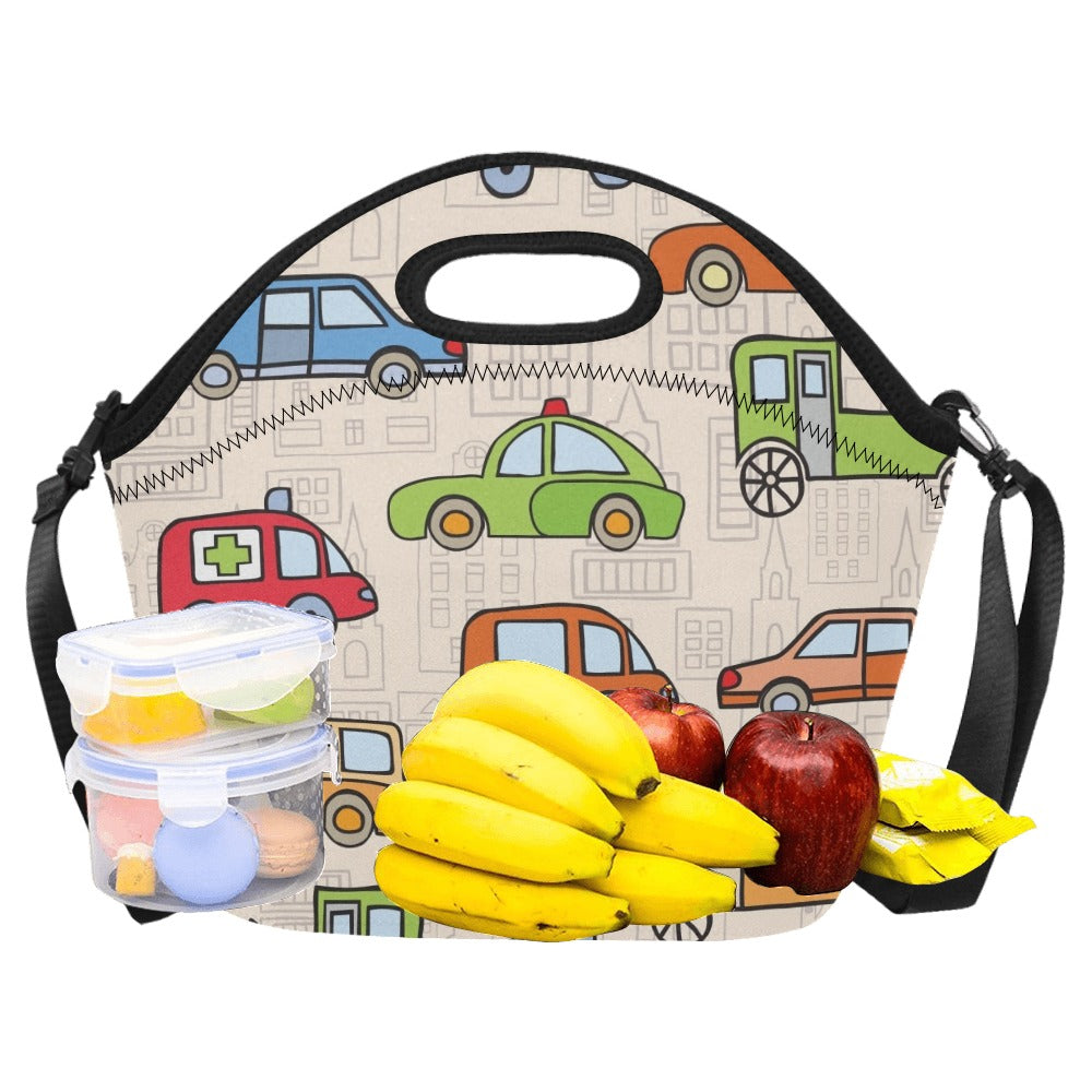 Kids Cars - Neoprene Lunch Bag Neoprene Lunch Bag Printed Offshore