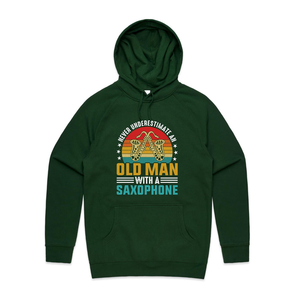 Never Underestimate An Old Man With A Saxophone - Men's AS Colour Hoodie