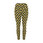 Painted Sunflower Women's High Waist Pockets Yoga Leggings Women's High Waist Pockets Yoga Leggings Plants Printed Offshore