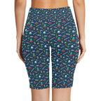 UFO's And Aliens Women's Bike Shorts With Side Pockets Women's Bike Shorts Printed Offshore Sci Fi