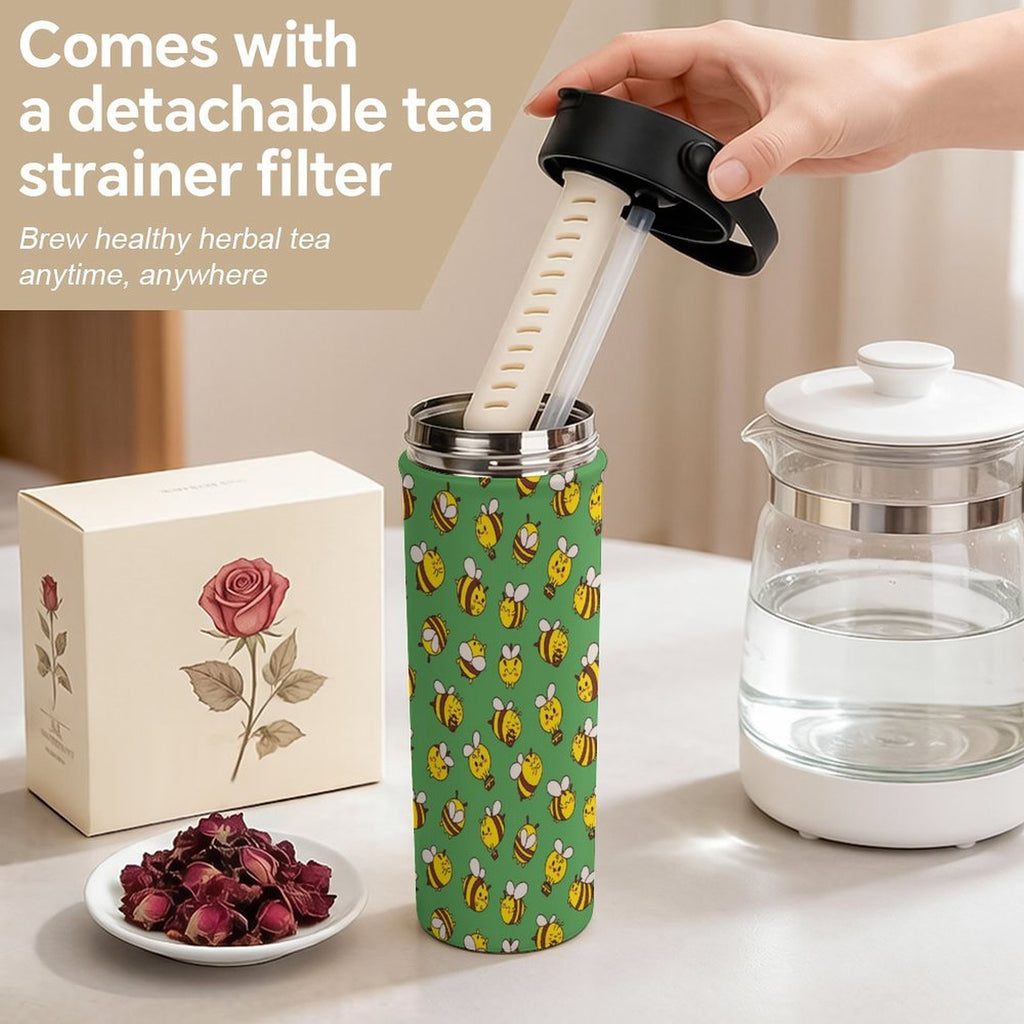 Busy Bees 20oz Tea Tumbler with Carry Handle