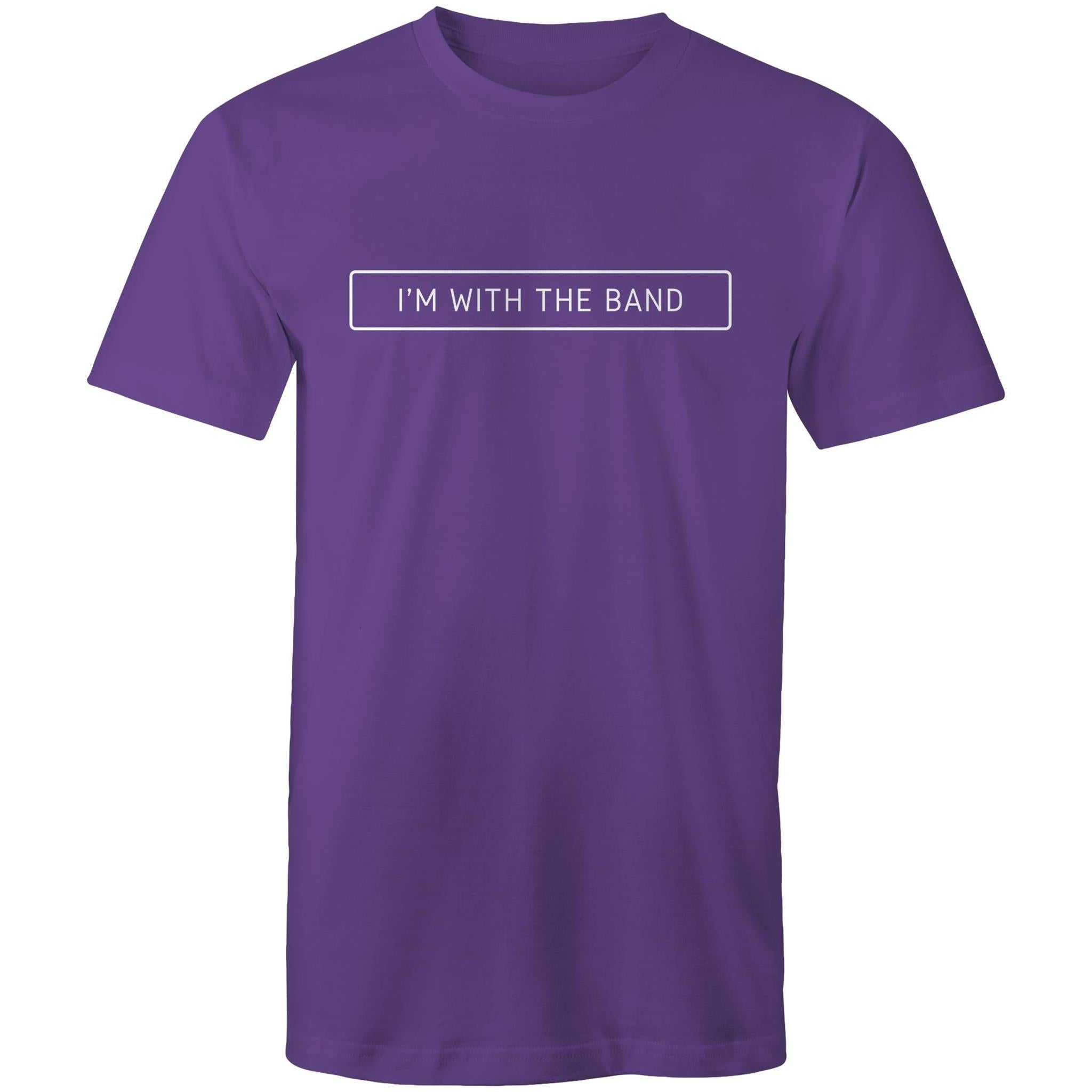 I'm With The Band - Mens T-Shirt Purple Mens T-shirt Music Printed In Australia