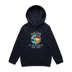 Save Earth, It's The Only Planet With Cake - Kids Hoodie Navy Kids Hoodie Printed In Australia